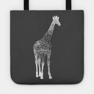 Giraffe Black and White Silhouette Tote