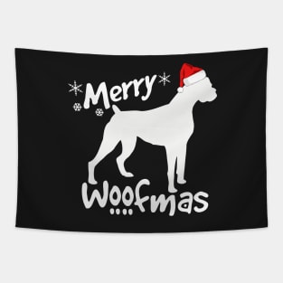 Merry Woofmas, Santa Boxer Dog Tapestry