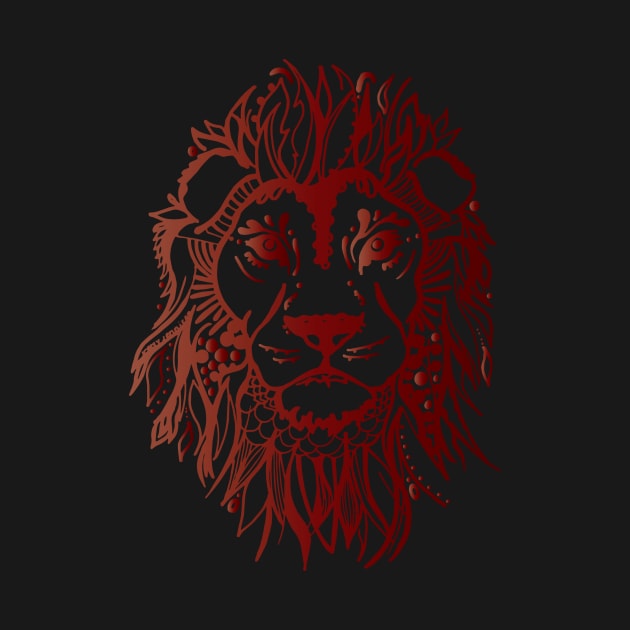 fierce_lion_red by kk3lsyy