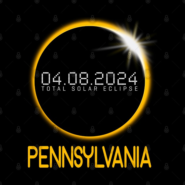 PENNSYLVANIA Totality Total Solar Eclipse April 8 2024 by TeeaxArt