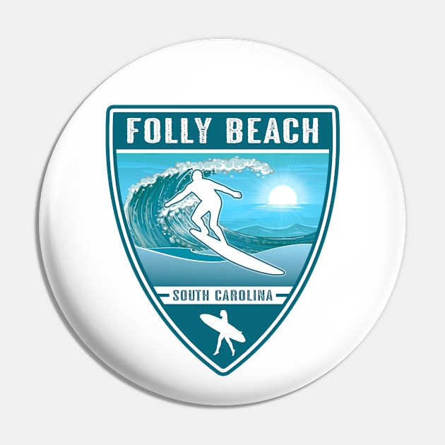 Surf Folly Beach South Carolina Pin by Jared S Davies