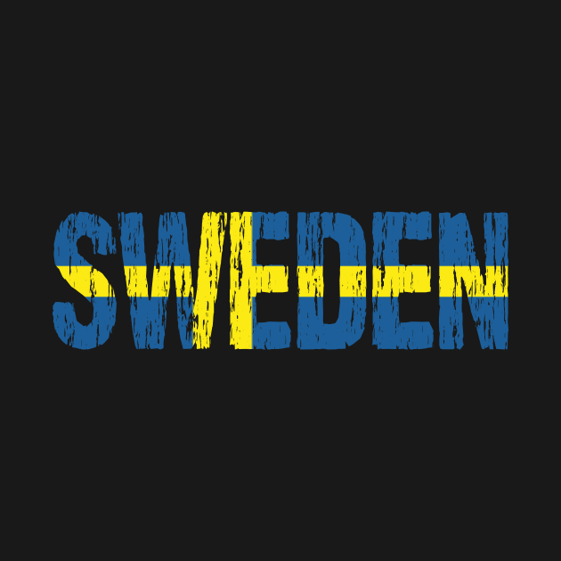 Sweden Flag Swedish Distressed by Nirvanibex