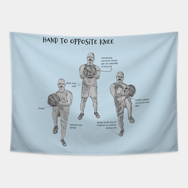 Hand to Opposite Knee Tapestry by DiPEGO NOW ENTERTAiNMENT