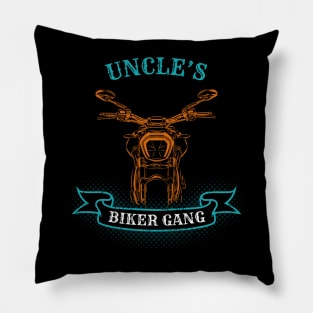 Uncle's Biker Gang Father's Day Pillow