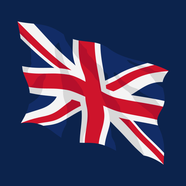 United Kingdom Waving Flag Illustration by hobrath