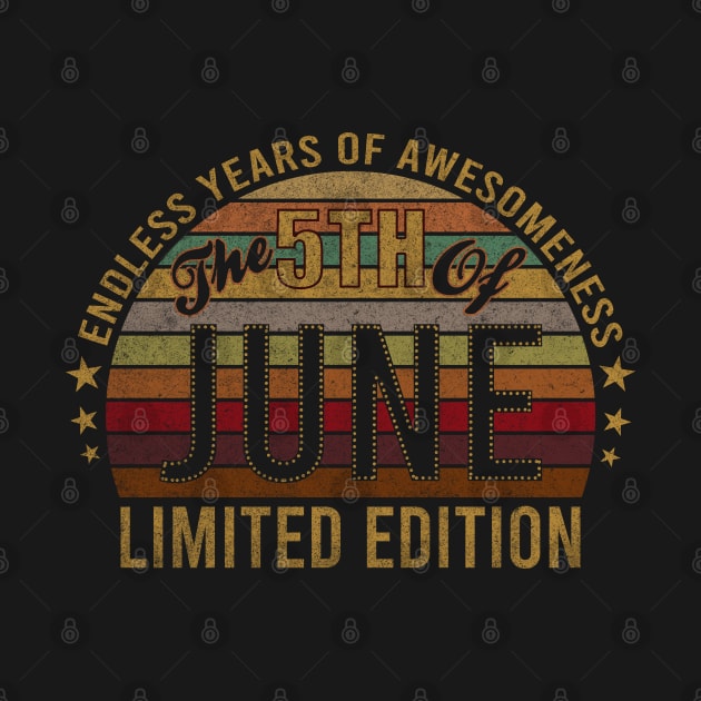 5th June 5 Birthday 2020 - Endless Years of being awesome Gift by mahmuq