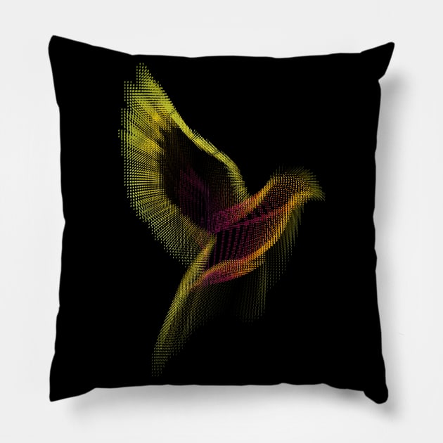 Brilliant Bird Abstract Wildlife Pillow by donovanh