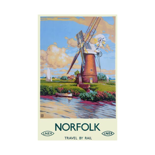 Vintage LNER Norfolk Poster by Random Railways
