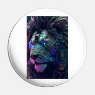 Cyberpunk Lion Pin