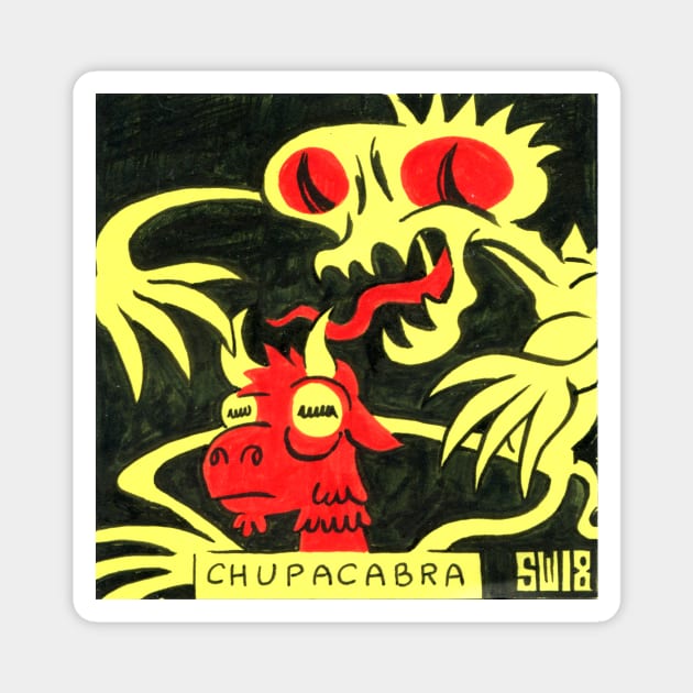 Chupacabra Magnet by washburnillustration