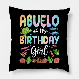 Abuelo Of The Birthday Girl Aquarium Sea Animals Pillow