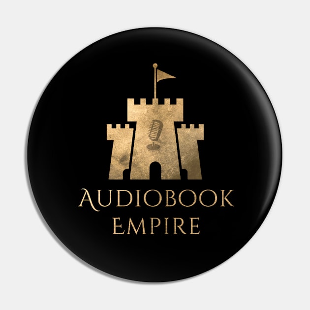 Audiobook Empire Black Logo Pin by Audiobook Empire