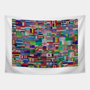 Flag of the world waving flags Tapestry