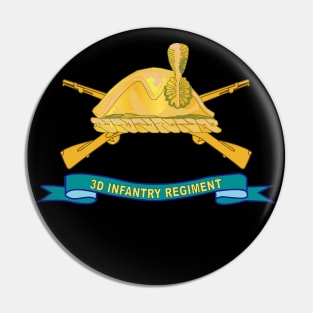 3d Infantry Regiment - DUI w Br - Ribbon X 300 Pin