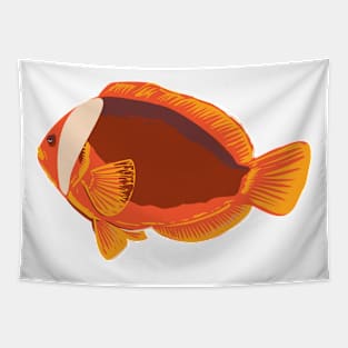 Red Anemonefish or Australian Clownfish in Oslob Cebu Philippines WPA Art Deco Tapestry