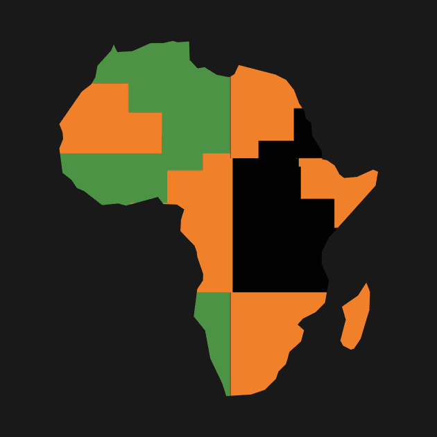 Africa Map, Kente Pattern by kentevibes