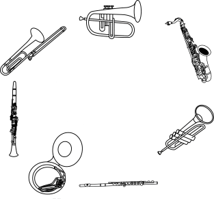 Band Together White Text Magnet