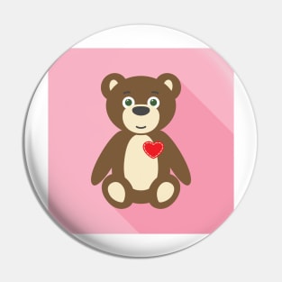 Valentine Teddy Bear Pin