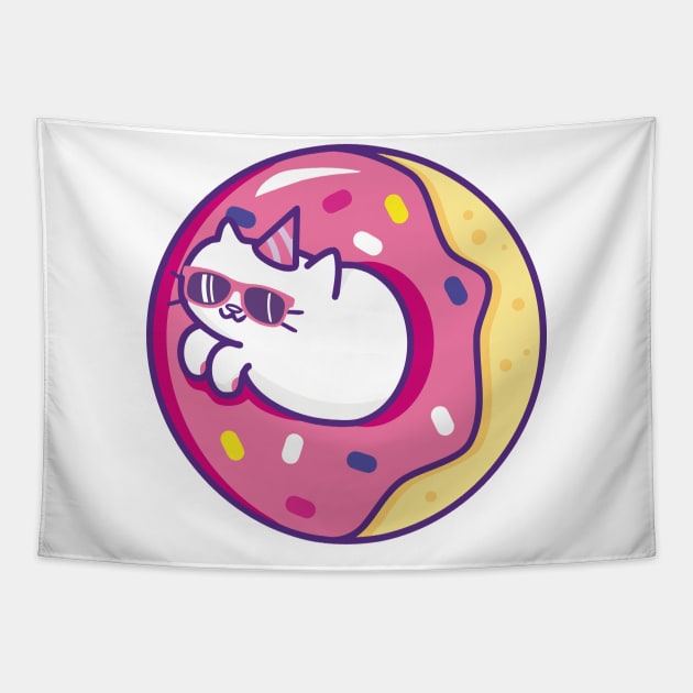 Donut Cat Tapestry by ToufikDesign