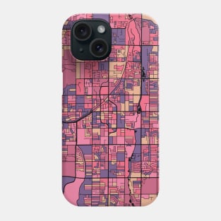 Scottsdale Map Pattern in Purple & Pink Phone Case