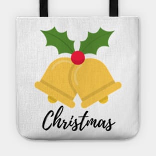 yellow jingle bells christmas illustration Tote