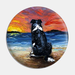 Beach Days - Border Collie Pin