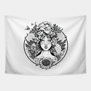 Venus with flowers Tapestry