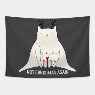 Cat not christmas again Tapestry