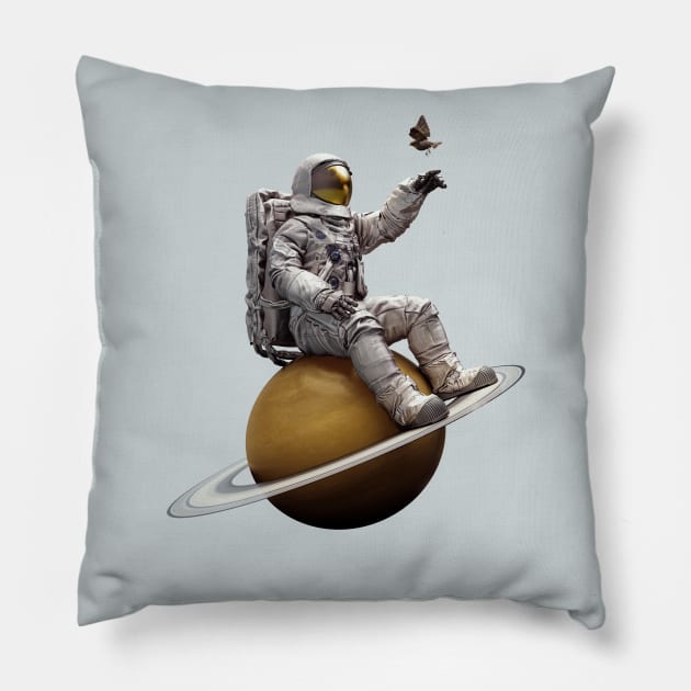 Visiting Saturn Pillow by nicebleed