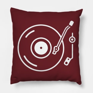Record player - turntable in white Pillow