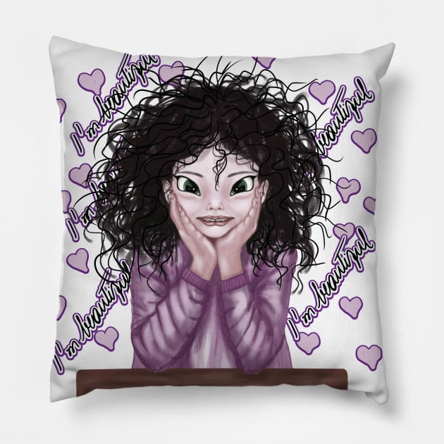 I´m beautiful Pillow by Dugleidy Santos