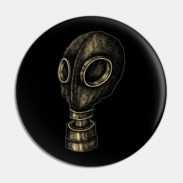 gas mask Pin by HornArt