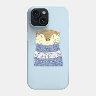 Otter in a Christmas Jumper Phone Case