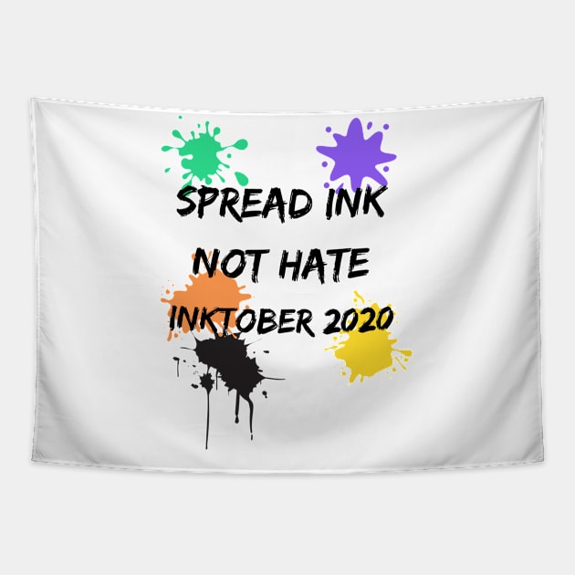 CUTE SPREAD INK NOT HATE INKTOBER 2020 DESIGN Tapestry by MIND FOX