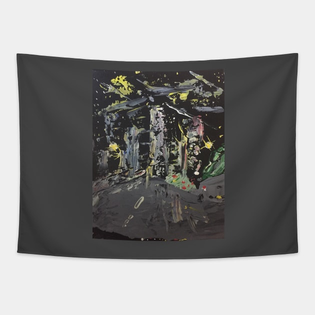 Night View Tapestry by LadybugDraws