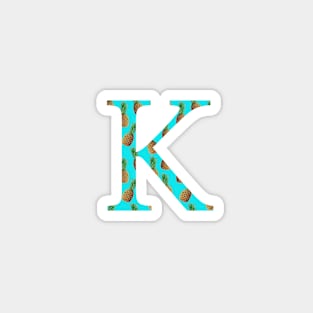 Kappa Pineapple Letter Magnet