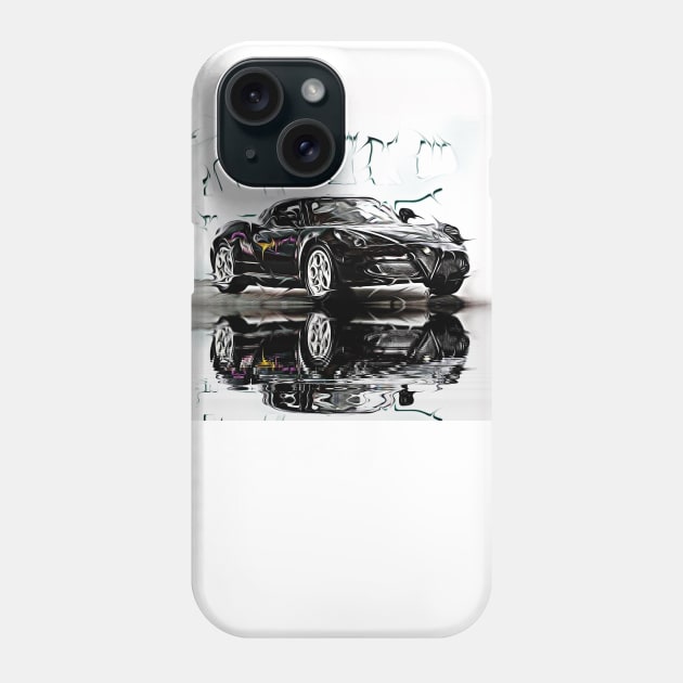 Alfisti Dreams ... Alfa Romeo 4C Phone Case by DeVerviers