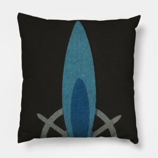 Czechoslovakian Matchbox Rocketship Inspired Abstract Artwork Pillow