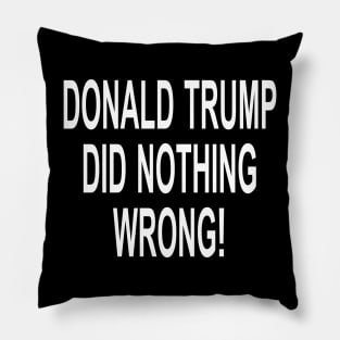 DONALD TRUMP DID NOTHING WRONG Pillow