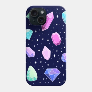 Cute colorful crystals and gems pattern Phone Case