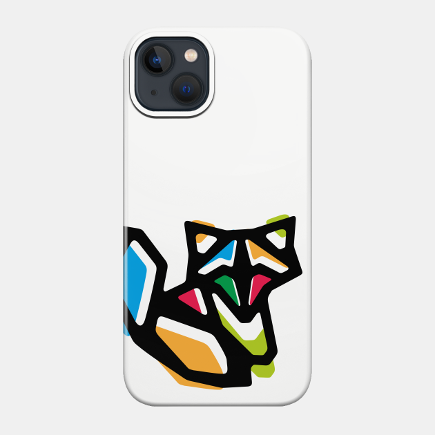 Rainbow Anigami Fox - Fox - Phone Case