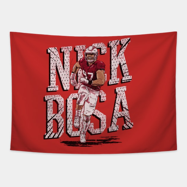 Nick Bosa San Francisco Player Name Tapestry by MASTER_SHAOLIN