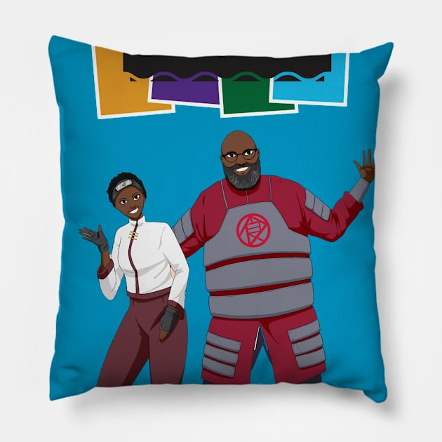 TBGWT Ninjas Pillow by The Black Guy Who Tips Podcast