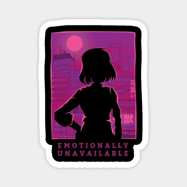 Emotionally Unavailable, Emotionally Tired, Anime Magnet by The 4 Plants