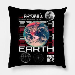 Earth Sci Fi Streetwear Design Pillow