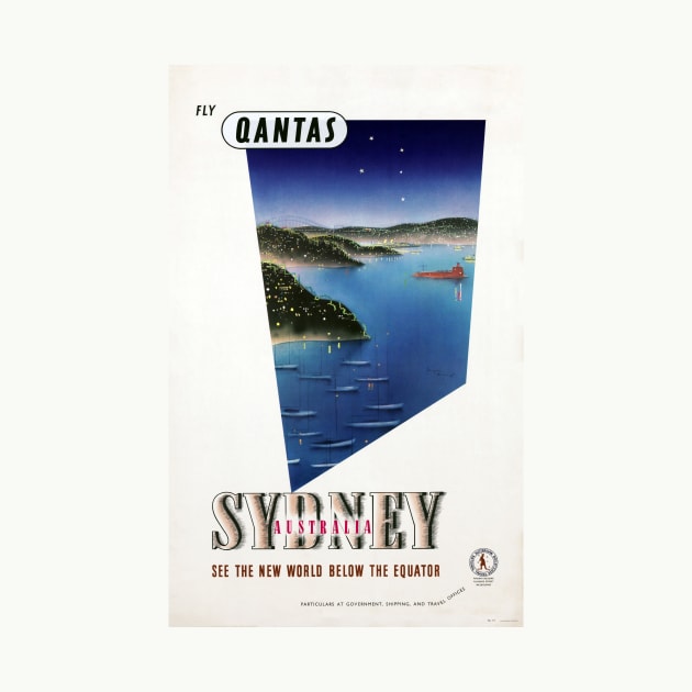 Vintage Travel Poster Sydney Australia by vintagetreasure