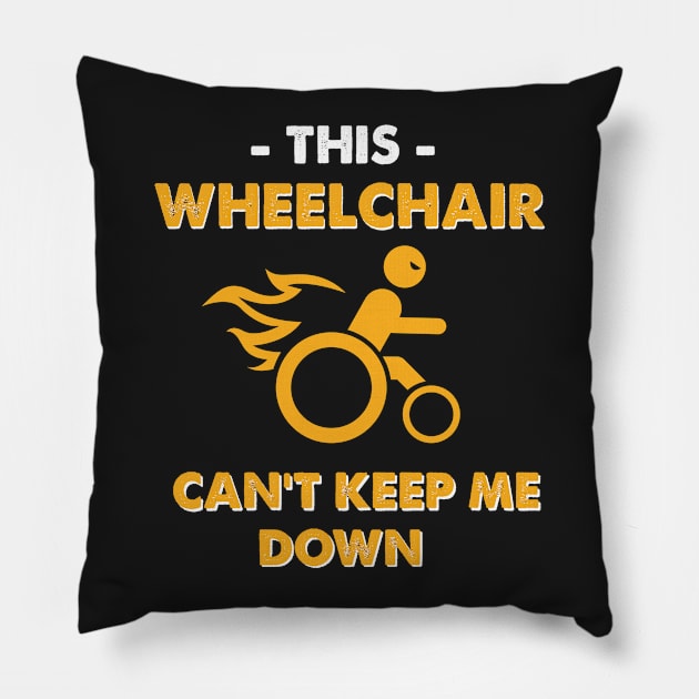 This Wheelchair Can't Control Me Pillow by jslbdesigns