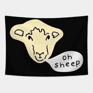 "Oh sheep" doodle Tapestry