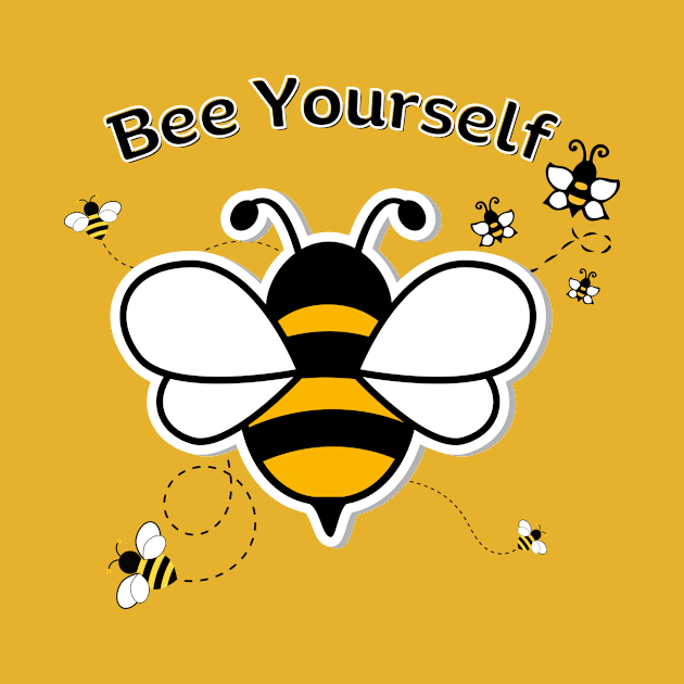 Be Yourself: Unleash Your Inner Buzz with Our Bee-Inspired T-Shirt Collection! by HaMa-Cr0w