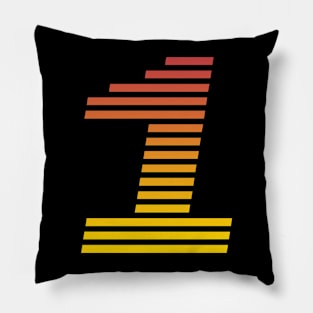 1 - Number One - Retro Pillow